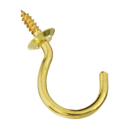 National Hardware National Hardware Gold Solid Brass Cup Hook 15 lb 1 pk N119-727
